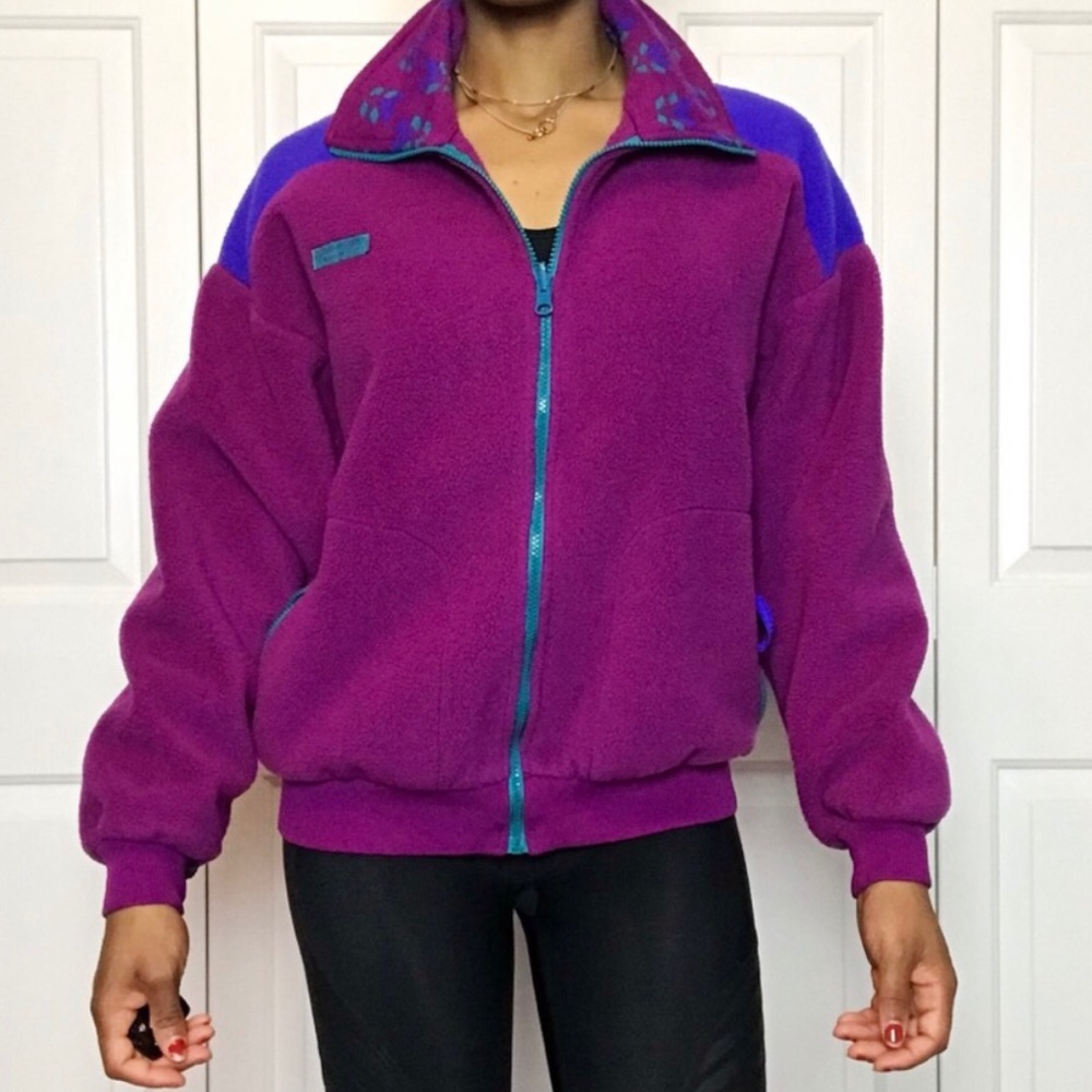 1990’s Vintage Columbia Retro Fleece Zip Up 💚🌟💚